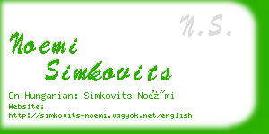 noemi simkovits business card